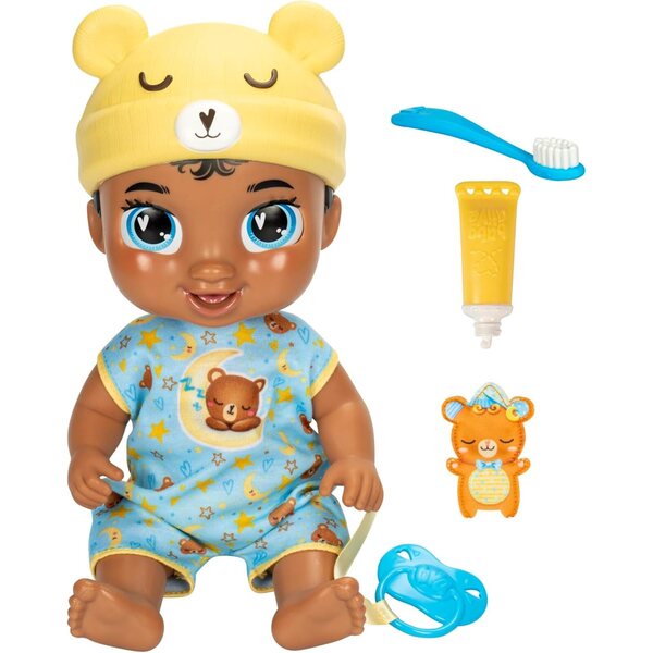 Baby Alive Lil Dreamer Snoozer Bear Sleep Doll mat Spill Accessoiren fir Kanner 3+