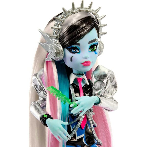 Monster High Frankie Stein Rockstar s příslušenstvím a hudebním nástrojem