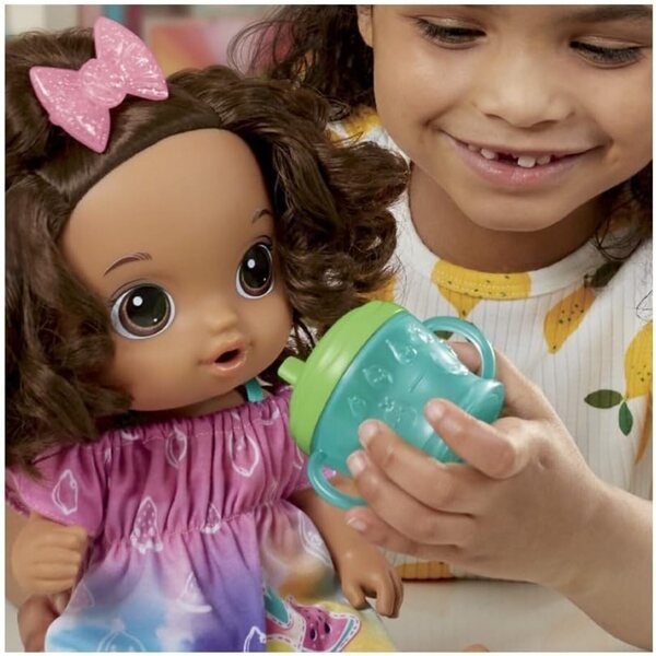 Baby Alive Fruity Sips: Κούκλα με χυμό και αξεσουάρ, παιχνίδι ρόλων 3+ ετών
