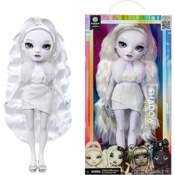 Rainbow High Shadow High Natasha Zima modepop 28 cm met witte outfit