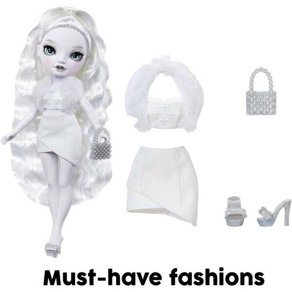 Rainbow High Shadow High Natasha Zima Modepuppe 28 cm mit weißem Outfit