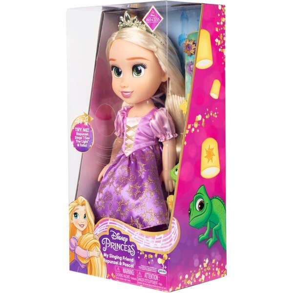 Disney Princess Rapunzel Doll - Singing Friend Rapunzel & Pascal - Sings 'I See The Light' and Talks!, 35cm/13.78''
