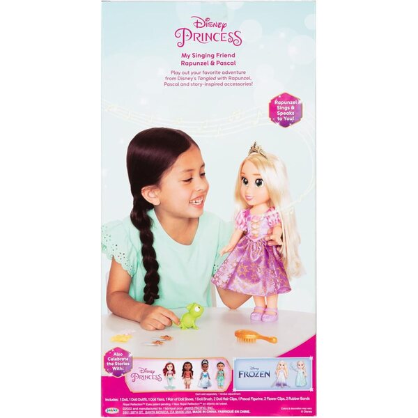 Disney Princess Rapunzel Doll - Singing Friend Rapunzel & Pascal - Sings 'I See The Light' and Talks!, 35cm/13.78''