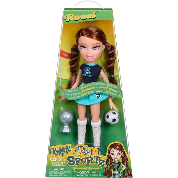Колекционерска кукла Bratz Play Sportz Roxxi с футболни аксесоари и спортен екип