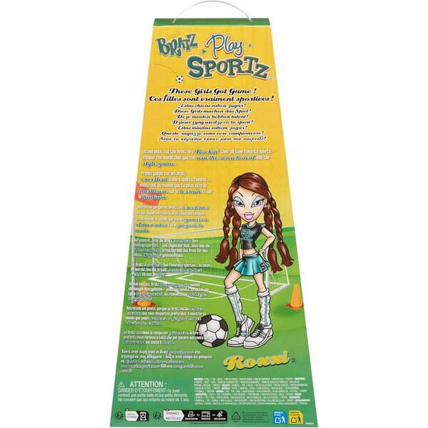 Bratz Play Sportz Roxxi Sammelpuppe mit Fußballzubehör und Sportoutfit