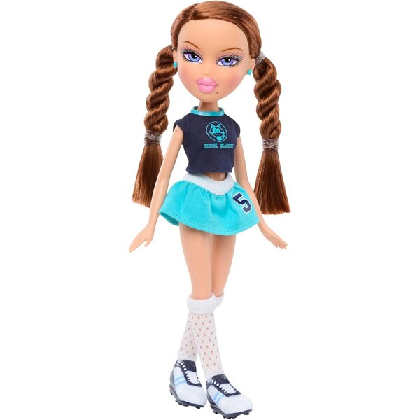 Bratz Play Sportz Roxxi Sammelpuppe mit Fußballzubehör und Sportoutfit