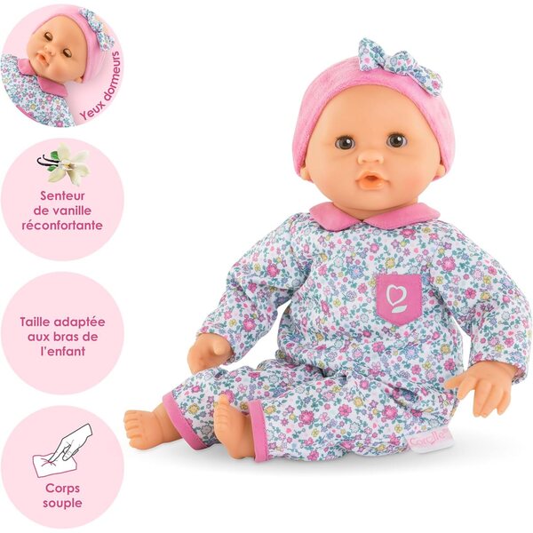 Bébé Calin Capucine Puppe 30 cm mit verschließbaren Augen und Vanilleduft
