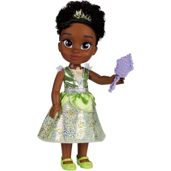 35 cm große Disney-Prinzessin Tiana-Puppe mit abnehmbarem Kleid und Tiara