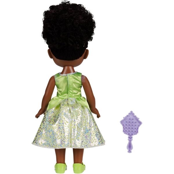 35 cm große Disney-Prinzessin Tiana-Puppe mit abnehmbarem Kleid und Tiara