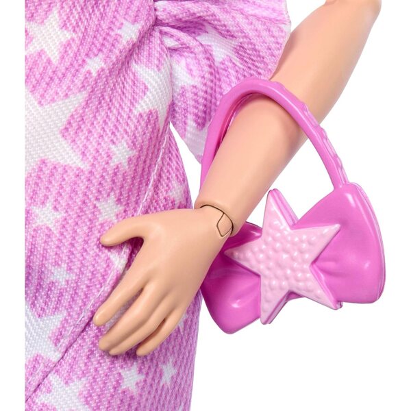 Barbie Deluxe Style Fashion Glamour avec robe en jean rose et accessoires étoiles