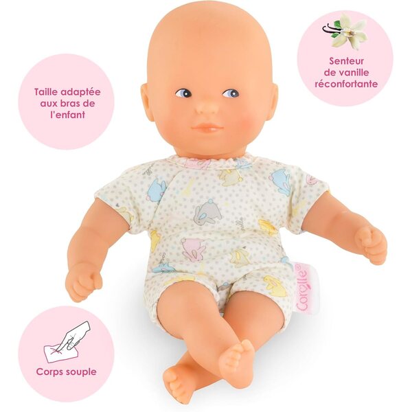 Corolle Mini Calin Bunnies - Měkká panenka 20 cm s vůní vanilky a modrýma očima
