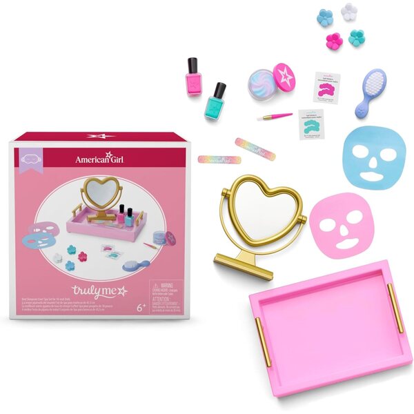 American Girl Truly Me Σετ σπα για κούκλες 18 ιντσών - Αξεσουάρ αυτοπεριποίησης 17 τεμαχίων