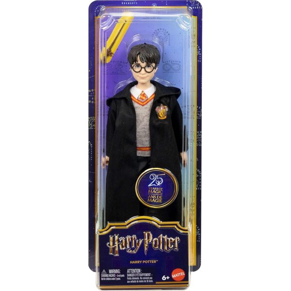 Poupée Harry Potter Mattel avec uniforme amovible de Poudlard et baguette magique