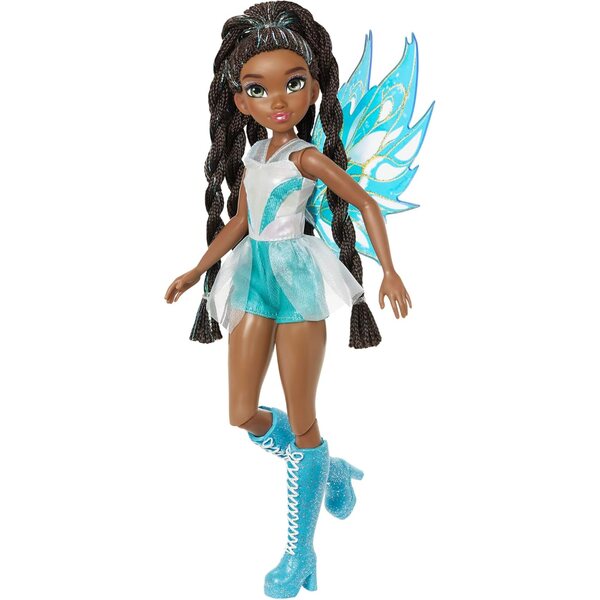 Winx Club Aisha Feenpuppe mit abnehmbaren Flügeln und glitzerndem, sportlichem Look