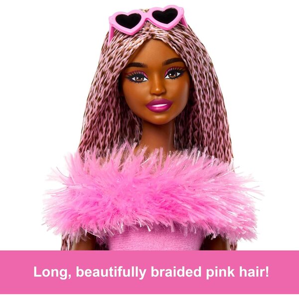 Barbie Deluxe Style Pop #4 in roze Barbiecore-outfit met trendy accessoires