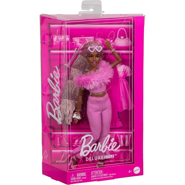 Barbie Deluxe Style Pop #4 in roze Barbiecore-outfit met trendy accessoires