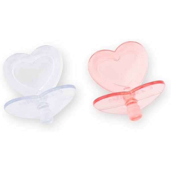 Corolle Paire de Sucettes Coeur pour Poupées 14-17", Rose et Transparente