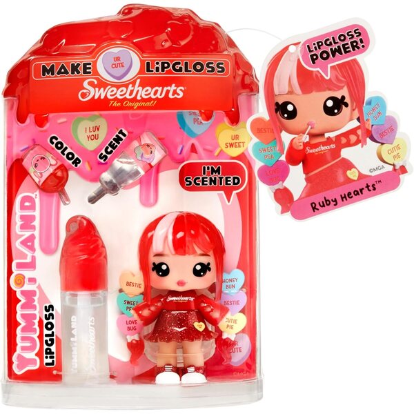 Yummiland Sweethearts Ruby Hearts huuleläige nukud – Ystävänpäivä DIY huuleläike komplekt