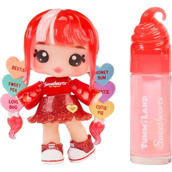 Yummiland Sweethearts Ruby Hearts Lipgloss-Puppen – Lipgloss-Set zum Selbermachen zum Valentinstag