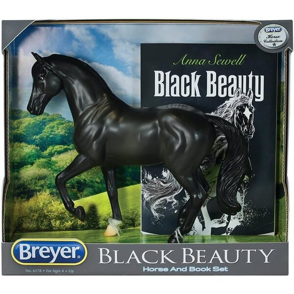 Breyer Black Beauty Set mit 1:12 Modell und Buch für Kinder ab 8 Jahren