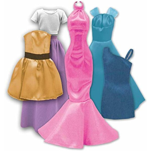 Ensemble de créateurs de mode Barbie pour filles de 4 à 9 ans avec tissus et accessoires créatifs