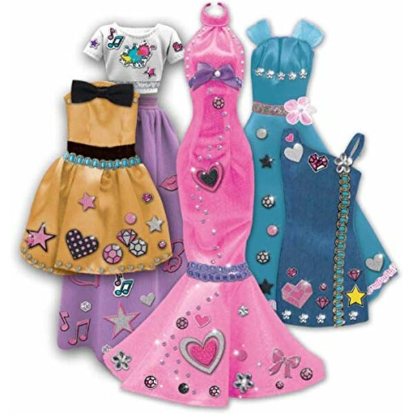 Ensemble de créateurs de mode Barbie pour filles de 4 à 9 ans avec tissus et accessoires créatifs