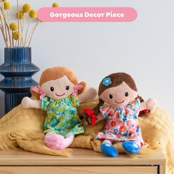 Tiger Tribe Matilda Muñeca de Trapo 25 cm Vestido de Flores de Tela Suave
