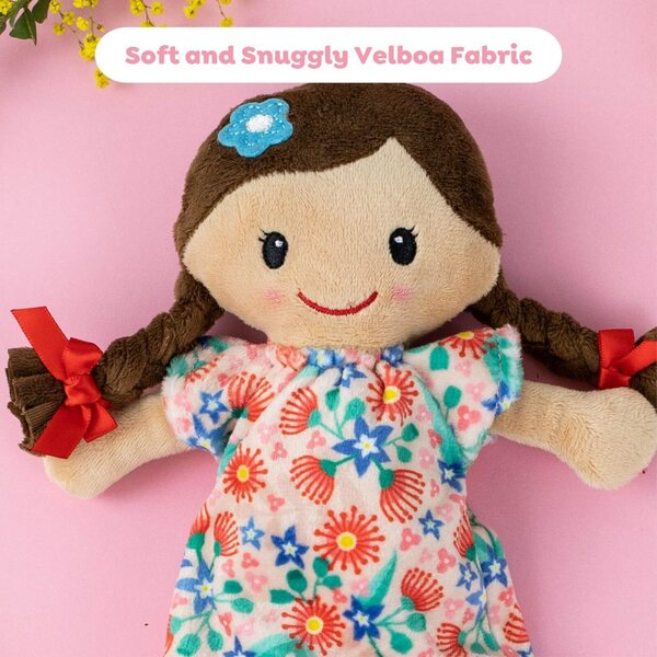 Tiger Tribe Matilda Muñeca de Trapo 25 cm Vestido de Flores de Tela Suave