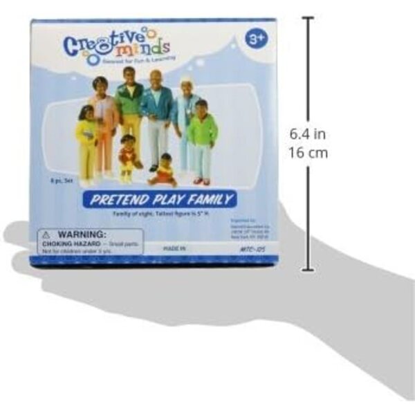 Set mit 8 afrikanischen Familienfiguren für Kinder ab 3 Jahren, inklusive Spiel für mehrere Generationen