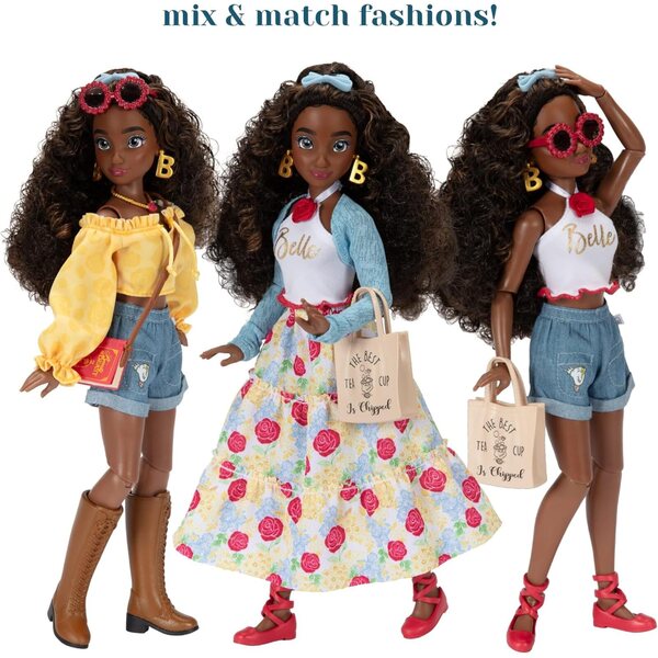 Disney ILY 4ever Belle Puppe 29 cm mit 2 kompletten Outfits und Mickey Glitzerring