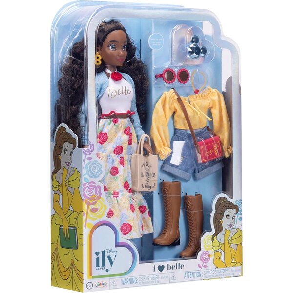 Disney ILY 4ever Belle Puppe 29 cm mit 2 kompletten Outfits und Mickey Glitzerring