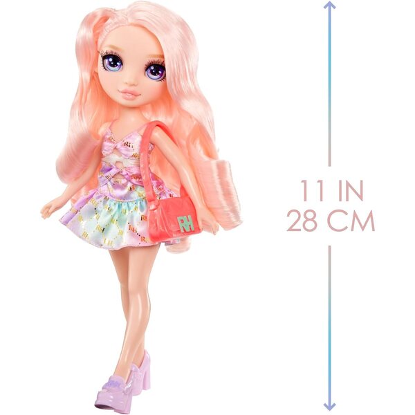 Rainbow High Bella 28 cm große Puppe mit rosa Kleid, Tasche und trendigen Schuhen für Mädchen
