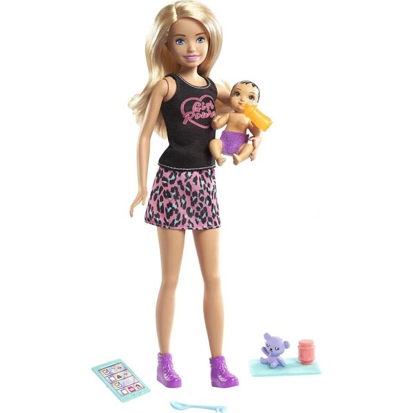 Barbie Skipper Babysitters Inc. Set mit Puppe und Zubehör für diejenigen, die gerne aufpassen