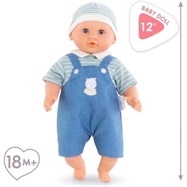 Corolle Bébé Calin Maël Boy: 12" weiche Puppe mit Vanilleduft für Kinder ab 18 Monaten