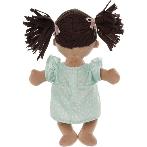 Love, Stella Soft Baby Doll for 1 + Year Old by Manhattan Toy - Beige with Brown Pigtails
