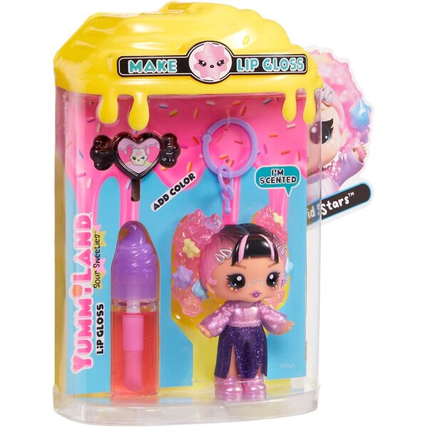 Yummiland Lip Gloss Doll Astrid Stars con DIY Lip Gloss, Portachiavi e Accessori