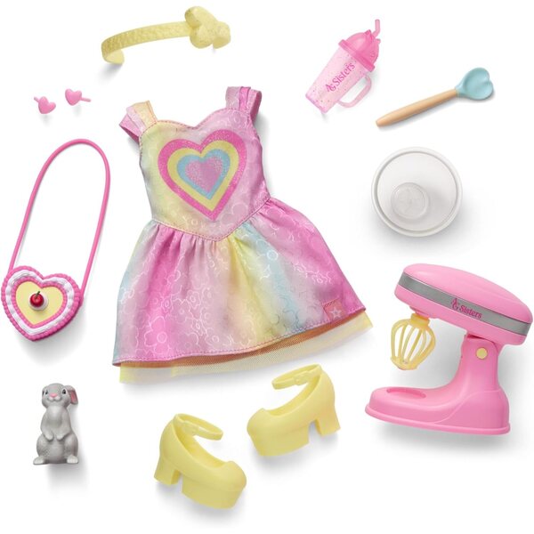 American Girl Wesley 30 cm pop met krullend haar en pastelkleurige jurk voor meisjes vanaf 4 jaar