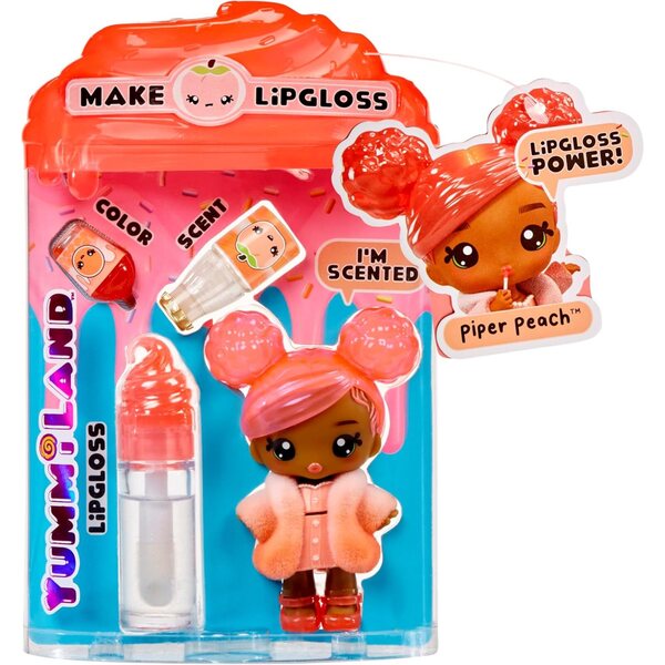 Yummiland Lipgloss Doll Piper Peach: Lipgloss and Scented Doll Kit for Children 4+