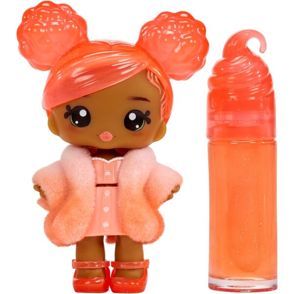 Yummiland Lipgloss Doll Piper Peach : Kit de gloss et poupée parfumée pour enfants à partir de 4 ans