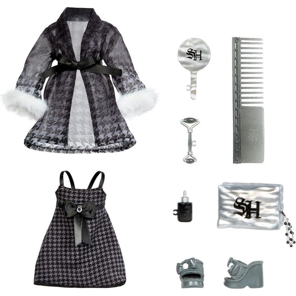 Rainbow High Shadow High Shanelle Onyx Modepuppe 28 cm mit Girls' Night-Accessoires