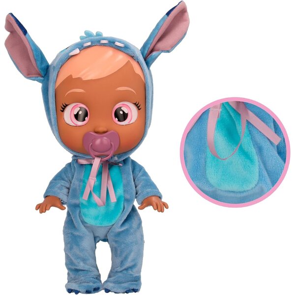 Cry Babies Disney Stitch – 12-Zoll-Puppe mit Stitch-inspiriertem Pyjama für Kinder ab 18 Monaten