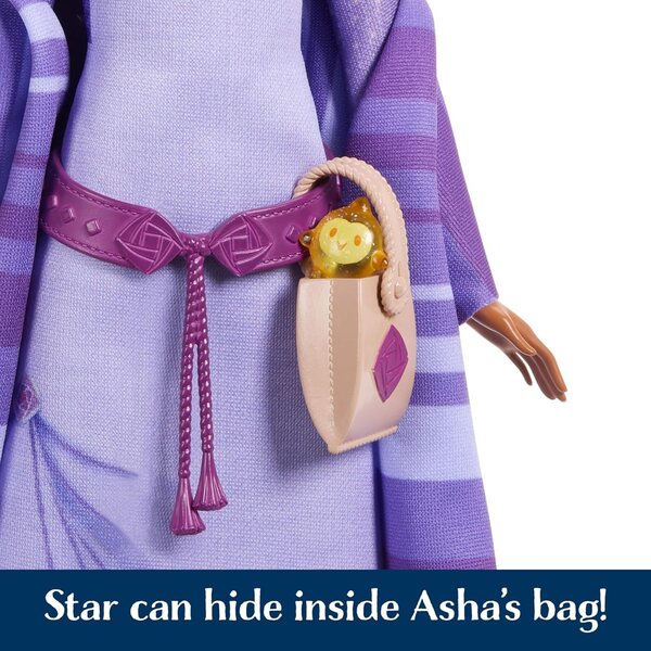 Mattel Disney Wish Asha of Rosas Adventure Pack - Posable Model Doll με αξεσουάρ και ζώα