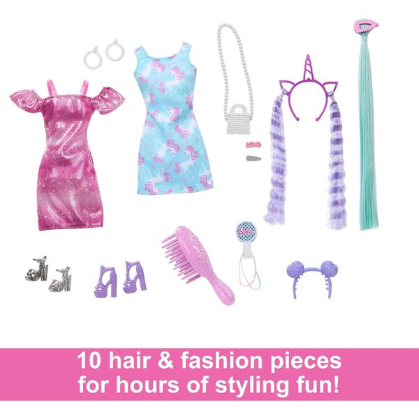 Barbie Fun & Fancy mit langen Haaren und Modeaccessoires für Mädchen