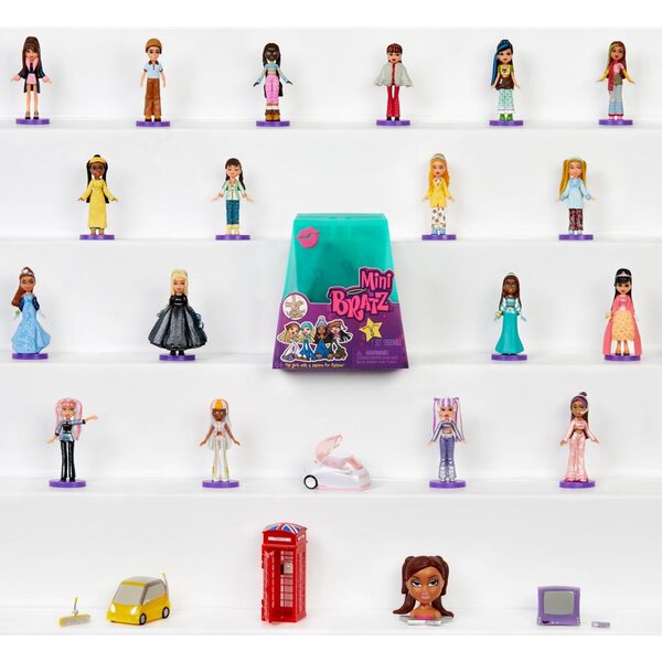 Mini Bratz Serie 3: 24 Sammelfiguren mit Überraschungsverpackung und stapelbarem Display