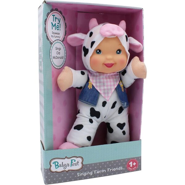 Musikalische Kuhpuppe 30 cm Baby's First Farm Animal Friends mit altem McDonald-Lied