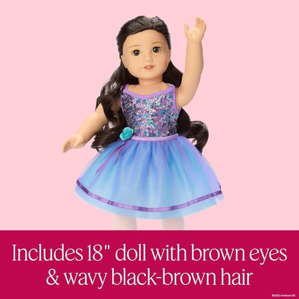 Zestaw lalek i tańca American Girl Truly Me #111 z ubraniami i akcesoriami do tańca przez cały dzień