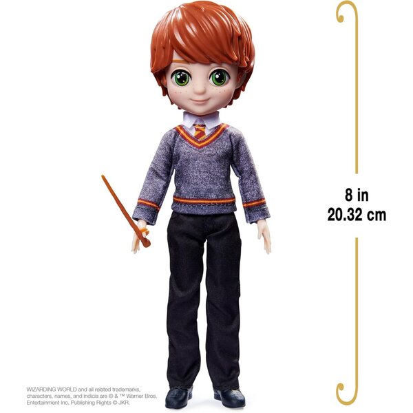 Ron Weasley 20 cm große Puppe mit Hogwarts-Uniform und Zauberstab – Zauberwelt