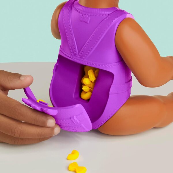 Baby Alive Dinnertime Creations, Black Hair Doll with Play Food Accessories, 11 inches, Toys for 3+ Year Old Girls and Boys