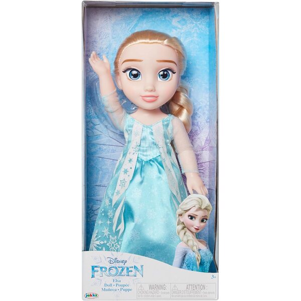 Disney Frozen Elsa pop met blauwe jurk en sprankelende cape, 35 cm, vanaf 3 jaar