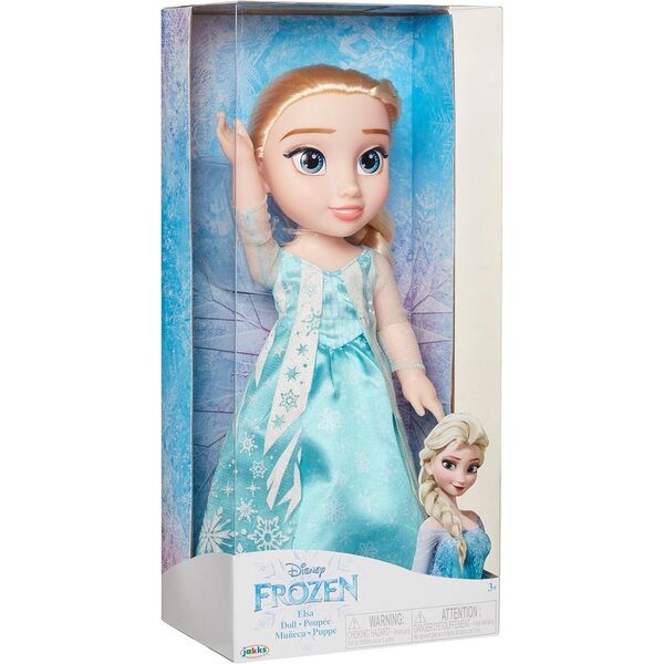 Disney Frozen Elsa pop met blauwe jurk en sprankelende cape, 35 cm, vanaf 3 jaar